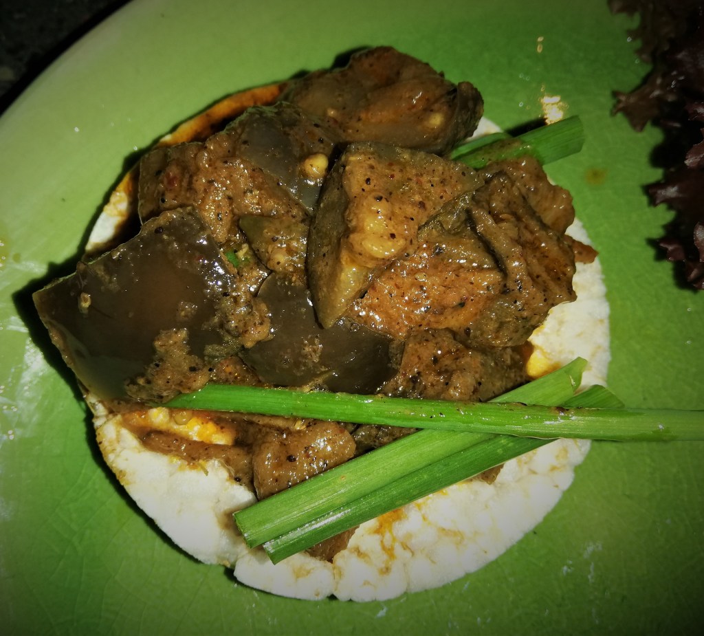 Kasaundi on a rice cake